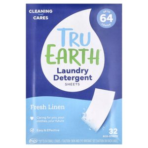 Tru Earth - דפי סבון כביסה ריח מצעים - 32 יחידות