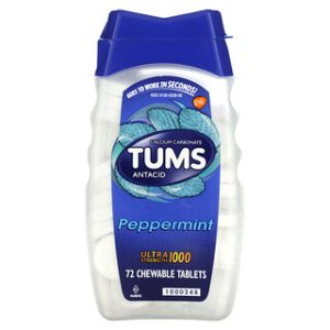 Tums אולטרה-כוח - סותרי חומצה בטעם מנטה 72 טבליות