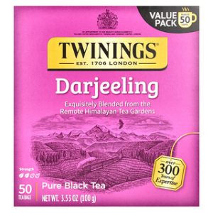 Twinings דארג'ילינג - תה שחור טהור 50 שקיקים