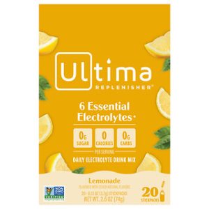 Ultima Replenisher לימונדה - אלקטרוליטים ב-20 מארזי סטיק