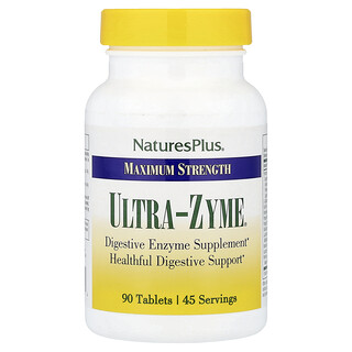 Ultra-Zyme NaturesPlus - תוסף עיכול חזק 90 טבליות