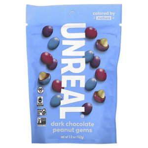 Unreal שוקולד מריר בוטנים ג'מס - 142 גרם