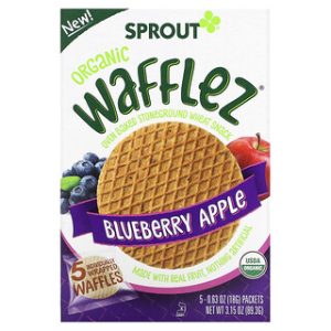 Wafflez אורגני- תפוח אוכמניות- 5 יח׳ - Sprout Organics
