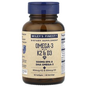 Wileys Finest אומגה 3 K2 D3 - 60 כמוסות רכות
