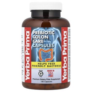 Yerba Prima Prebiotic Colon Care - כמוסות לתמיכה במעי