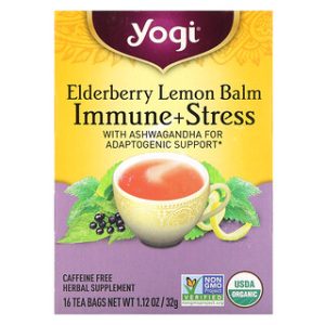 Yogi Tea Immune + Stress סמבוק מליסה - ללא קפאין