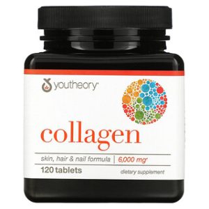 Youtheory Collagen 120 טבליות - תוסף תזונה לגמישות העור
