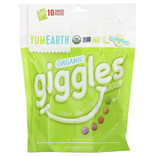 YumEarth Giggles חמוץ - 10 חבילות חטיפים אורגניים