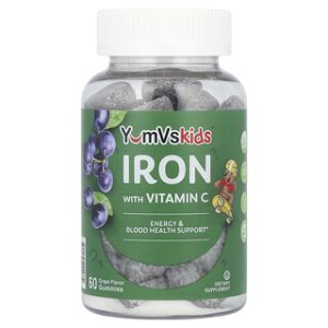 YumVs ברזל עם ויטמין C - גומי לעיסה ענבים 60 יח׳