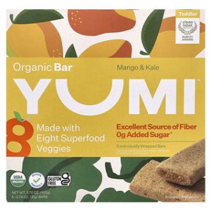 Yumi Organic Bar לתינוקות - מנגו וקייל - 5 יחידות