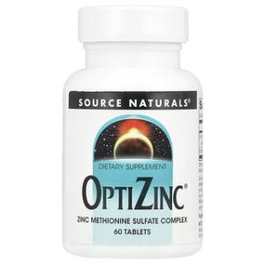 אבץ OptiZinc® - תוסף תזונה 60 טבליות Source Naturals