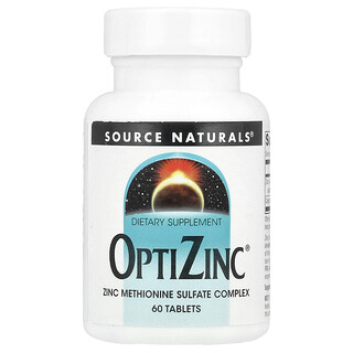 אבץ OptiZinc® - תוסף תזונה 60 טבליות Source Naturals