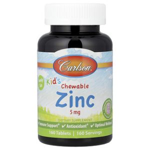 אבץ לילדים - Carlson Chewable בטעם פירות יער 160 טבליות