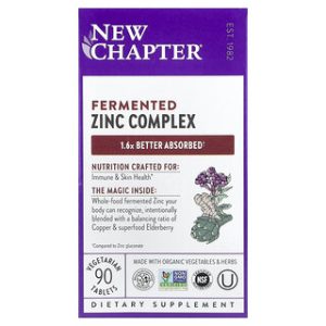 אבץ מותסס , New Chapter , 90 טבליות צמחוניות