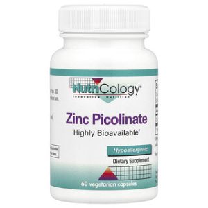 אבץ פיקולינאט 25 מ"ג - 60 כמוסות צמחוניות Nutricology