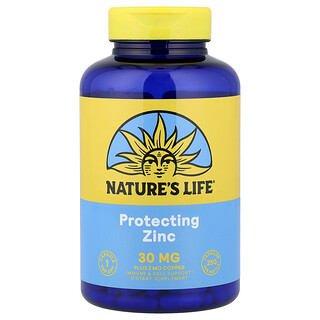 אבץ פלוס נחושת - הגנה מבית Nature's Life - 250 כמוסות
