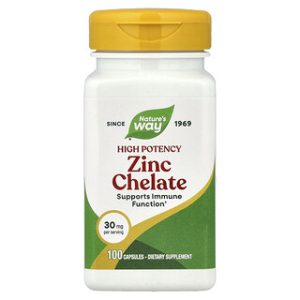 אבץ צ'ילייט 30 מ"ג - 100 כמוסות , Natures Way