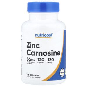 אבץ קרנוזין Nutricost - 120 כמוסות - בריאות העיכול