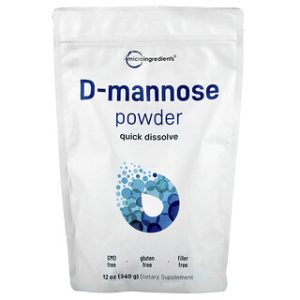 אבקת D-Mannose Micro Ingredients - 340 גרם - ללא תוספות