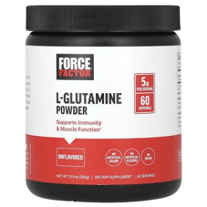 אבקת L-גלוטמין Force Factor-ללא טעם-10.8oz