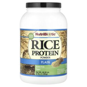 אבקת חלבון אורז NutriBiotic - טבעונית 1.36 ק"ג