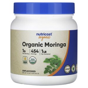 אבקת מורינגה אורגנית Nutricost - 454 גרם - ללא טעם