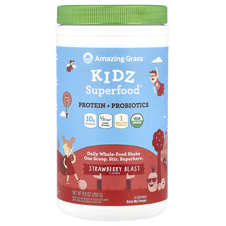 אבקת מזון על לילדים Kidz Superfood - תות פרוביוטיקה