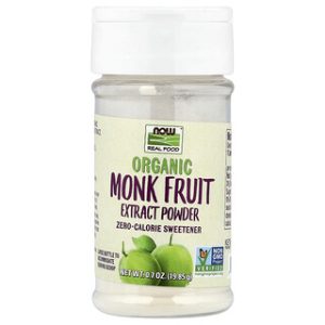 אבקת ממתיק נזירי אורגנית NOW Foods - 20 גרם