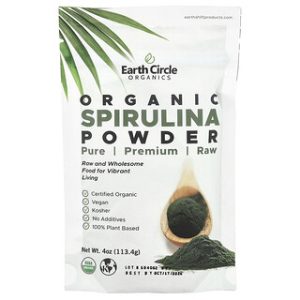 אבקת ספירולינה אורגנית , Earth Circle Organics - 4oz