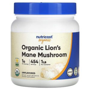 אבקת פטריות קורנית אורגנית - Nutricost - 454 גרם