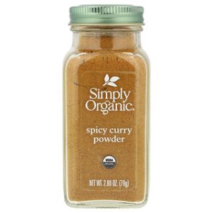 אבקת קארי פיקנטית Simply Organic - 79 גרם
