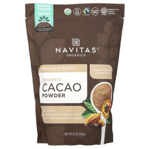 אבקת קקאו אורגנית - Navitas Organics - 680 גרם