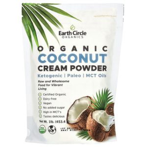 אבקת קרם קוקוס אורגני , Earth Circle Organics - 453 גרם