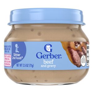 אוכל תינוקות גרבר בקר ורוטב - 2nd Foods