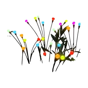 אורות גן דמויי גחליליות סולאריים RGB עמיד למים