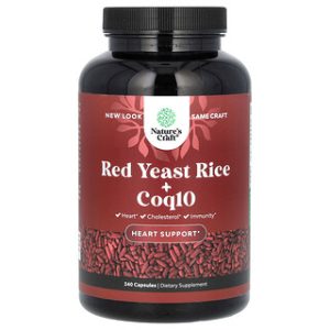 אורז אדום + CoQ10 , Natures Craft - 240 כמוסות