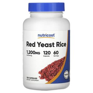 אורז אדום Nutricost - 120 כמוסות 600 מ"ג