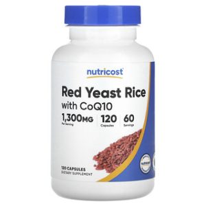 אורז אדום עם CoQ10 - 120 כמוסות Nutricost