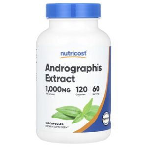 אנדרוגרפיס Nutricost - תמצית 1000 מ"ג - 120 כמוסות
