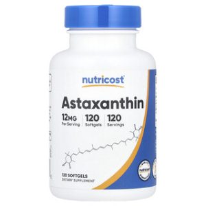 אסטקסנטין Nutricost 12 מ"ג - 120 כמוסות רכות , בריאות