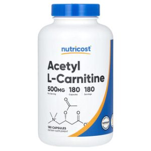 אצטיל L-קרניטין 500 מ"ג - 180 כמוסות Nutricost