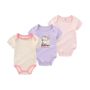 בגדי גוף לתינוקות קיץ - 3 יח' 100% כותנה רכה