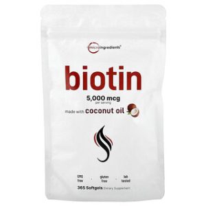 ביוטין 5000 מק"ג - 365 כמוסות רכות , Micro Ingredients