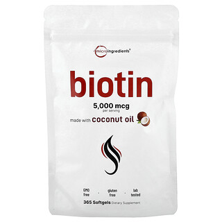 ביוטין 5000 מק"ג - 365 כמוסות רכות , Micro Ingredients