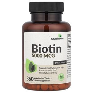 ביוטין 5000 מק"ג Futurebiotics - 360 טבליות צמחוניות