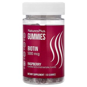 ביוטין גומי Nature'sPlus - פטל - 5000 מק"ג - 60 יחידות
