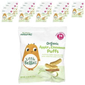 בייבי פאף אורגני תפוח וקינמון - 18 יח' , Little Bellies