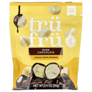 בננות מיובשות Tru Fru - מצופות שוקולד מריר 96 גרם