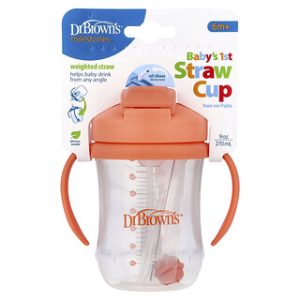 בקבוק שתייה לתינוק ד,ר בראון- 9oz קורל- 6 חודשים+