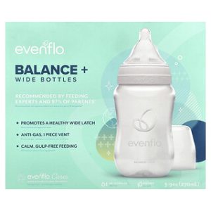בקבוקי תינוקות Evenflo Balance+ רחבים 9oz - 3 יח'